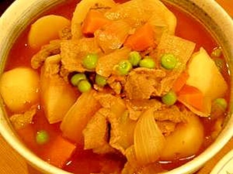 トマト風味の肉じゃが